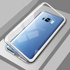 Luxury Aluminum Metal Frame Mirror Cover Case 360 Degrees M04 for Samsung Galaxy S8 Silver