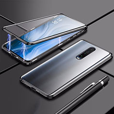 Luxury Aluminum Metal Frame Mirror Cover Case 360 Degrees M04 for Xiaomi Poco X2 Black