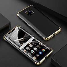 Luxury Aluminum Metal Frame Mirror Cover Case 360 Degrees M05 for Huawei Mate 20 Pro Gold