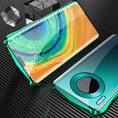 Luxury Aluminum Metal Frame Mirror Cover Case 360 Degrees M05 for Huawei Mate 30E Pro 5G Green