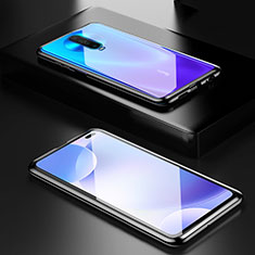 Luxury Aluminum Metal Frame Mirror Cover Case 360 Degrees M05 for Xiaomi Poco X2 Black