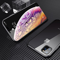 Luxury Aluminum Metal Frame Mirror Cover Case 360 Degrees M06 for Apple iPhone 11 Pro Max Black