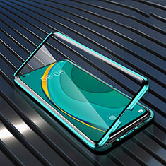 Luxury Aluminum Metal Frame Mirror Cover Case 360 Degrees M06 for Huawei Nova 7 5G Green