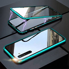 Luxury Aluminum Metal Frame Mirror Cover Case 360 Degrees M06 for Realme XT Green