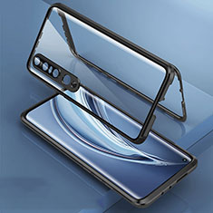 Luxury Aluminum Metal Frame Mirror Cover Case 360 Degrees M06 for Xiaomi Mi 10 Pro Black