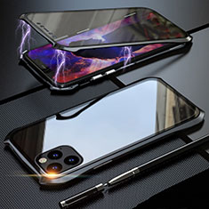 Luxury Aluminum Metal Frame Mirror Cover Case 360 Degrees M07 for Apple iPhone 11 Pro Max Black