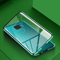 Luxury Aluminum Metal Frame Mirror Cover Case 360 Degrees M07 for Huawei Nova 5i Pro Green