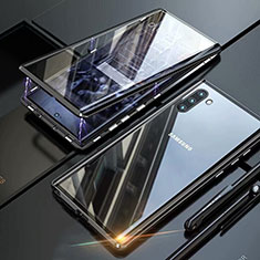 Luxury Aluminum Metal Frame Mirror Cover Case 360 Degrees M07 for Samsung Galaxy Note 10 5G Black