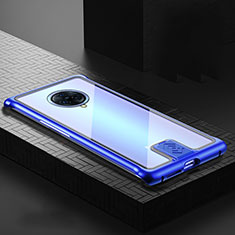 Luxury Aluminum Metal Frame Mirror Cover Case 360 Degrees M07 for Vivo Nex 3 5G Blue