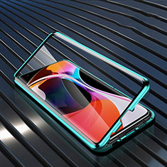 Luxury Aluminum Metal Frame Mirror Cover Case 360 Degrees M07 for Xiaomi Mi 10 Green