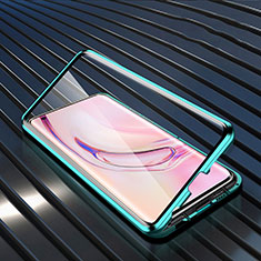 Luxury Aluminum Metal Frame Mirror Cover Case 360 Degrees M08 for Xiaomi Mi 10 Pro Green