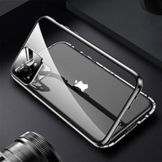 Luxury Aluminum Metal Frame Mirror Cover Case 360 Degrees M09 for Apple iPhone 13 Pro Black