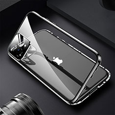 Luxury Aluminum Metal Frame Mirror Cover Case 360 Degrees M09 for Apple iPhone 14 Pro Max Black