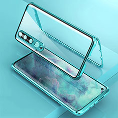 Luxury Aluminum Metal Frame Mirror Cover Case 360 Degrees M09 for Xiaomi Mi 10 Green