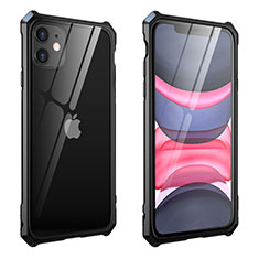 Luxury Aluminum Metal Frame Mirror Cover Case 360 Degrees M10 for Apple iPhone 11 Black