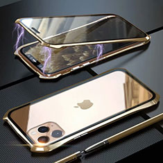 Luxury Aluminum Metal Frame Mirror Cover Case 360 Degrees M10 for Apple iPhone 11 Pro Max Gold