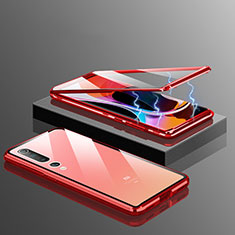 Luxury Aluminum Metal Frame Mirror Cover Case 360 Degrees M10 for Xiaomi Mi 10 Red