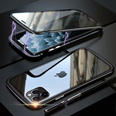 Luxury Aluminum Metal Frame Mirror Cover Case 360 Degrees M11 for Apple iPhone 11 Pro Black