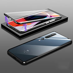 Luxury Aluminum Metal Frame Mirror Cover Case 360 Degrees M11 for Xiaomi Mi 10 Black
