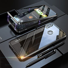 Luxury Aluminum Metal Frame Mirror Cover Case 360 Degrees P01 for Huawei Honor V10 Lite Black