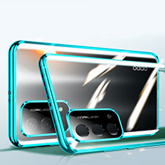 Luxury Aluminum Metal Frame Mirror Cover Case 360 Degrees P01 for OnePlus Nord N200 5G Green