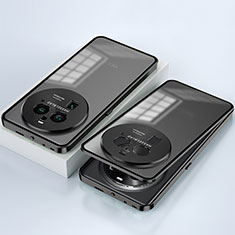 Luxury Aluminum Metal Frame Mirror Cover Case 360 Degrees P01 for Oppo Find X6 5G Black