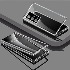 Luxury Aluminum Metal Frame Mirror Cover Case 360 Degrees P01 for Vivo X70 Pro 5G Silver