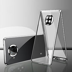 Luxury Aluminum Metal Frame Mirror Cover Case 360 Degrees P01 for Xiaomi Mi 10i 5G Silver