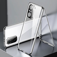 Luxury Aluminum Metal Frame Mirror Cover Case 360 Degrees P01 for Xiaomi Mi 11X Pro 5G Silver