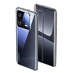 Luxury Aluminum Metal Frame Mirror Cover Case 360 Degrees P01 for Xiaomi Mi 13 5G Black