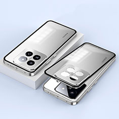 Luxury Aluminum Metal Frame Mirror Cover Case 360 Degrees P01 for Xiaomi Mi 14 5G Silver