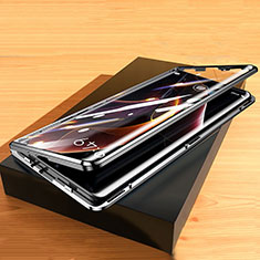 Luxury Aluminum Metal Frame Mirror Cover Case 360 Degrees P01 for Xiaomi Poco F4 GT 5G Black
