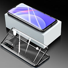 Luxury Aluminum Metal Frame Mirror Cover Case 360 Degrees P01 for Xiaomi Redmi 9T 4G Black