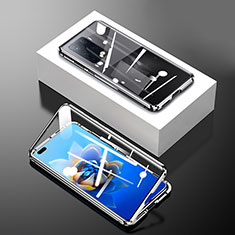 Luxury Aluminum Metal Frame Mirror Cover Case 360 Degrees P02 for Huawei Mate X2 Black