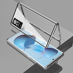 Luxury Aluminum Metal Frame Mirror Cover Case 360 Degrees P02 for Xiaomi Civi 5G Silver