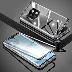 Luxury Aluminum Metal Frame Mirror Cover Case 360 Degrees P02 for Xiaomi Mi 10i 5G Black
