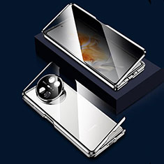 Luxury Aluminum Metal Frame Mirror Cover Case 360 Degrees P03 for Huawei Mate X3 Silver