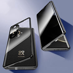 Luxury Aluminum Metal Frame Mirror Cover Case 360 Degrees P03 for Huawei Nova 11 Pro Black