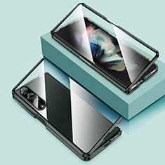 Luxury Aluminum Metal Frame Mirror Cover Case 360 Degrees P03 for Samsung Galaxy Z Fold4 5G Green