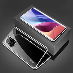Luxury Aluminum Metal Frame Mirror Cover Case 360 Degrees P03 for Xiaomi Mi 11X Pro 5G Silver