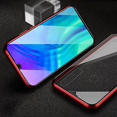 Luxury Aluminum Metal Frame Mirror Cover Case 360 Degrees T01 for Huawei Honor 20 Lite Red