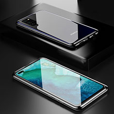 Luxury Aluminum Metal Frame Mirror Cover Case 360 Degrees T01 for Huawei Honor V30 5G Black