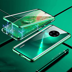 Luxury Aluminum Metal Frame Mirror Cover Case 360 Degrees T01 for Huawei Mate 30 5G Green