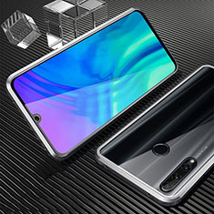 Luxury Aluminum Metal Frame Mirror Cover Case 360 Degrees T01 for Huawei P Smart+ Plus (2019) Silver