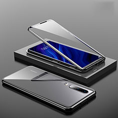 Luxury Aluminum Metal Frame Mirror Cover Case 360 Degrees T01 for Huawei P30 Black