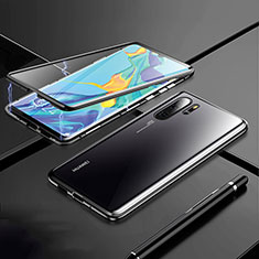 Luxury Aluminum Metal Frame Mirror Cover Case 360 Degrees T01 for Huawei P30 Pro New Edition Black
