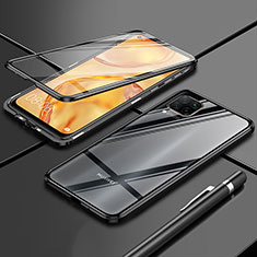 Luxury Aluminum Metal Frame Mirror Cover Case 360 Degrees T01 for Huawei P40 Lite Black