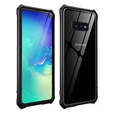Luxury Aluminum Metal Frame Mirror Cover Case 360 Degrees T01 for Samsung Galaxy S10e Black