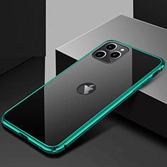 Luxury Aluminum Metal Frame Mirror Cover Case 360 Degrees T02 for Apple iPhone 11 Pro Green
