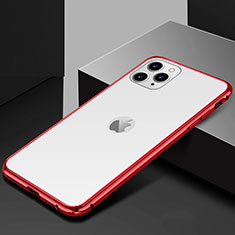 Luxury Aluminum Metal Frame Mirror Cover Case 360 Degrees T02 for Apple iPhone 11 Pro Max Red